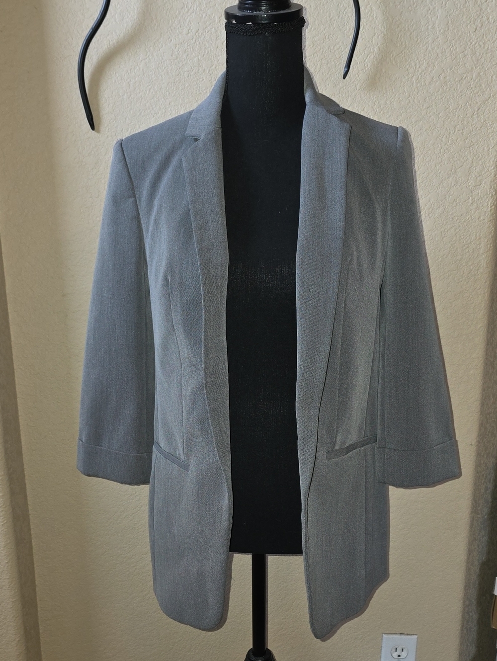 Express 🎀 Women's Grey Open-Front Blazer Jacket